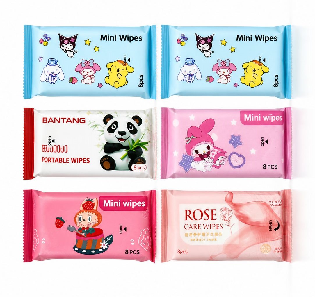 دستمال مرطوب جیبی فانتزی مدل Mini Wipes