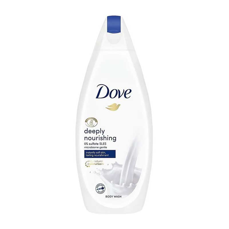 شامپو بدن رایحه شیر Dove مدل Deeply Nourishing حجم 500 ml