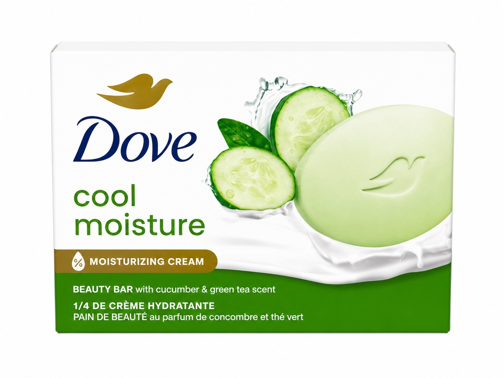 صابون داو مدل cool moisture حاوی عصاره خیار و چای سبز Dove