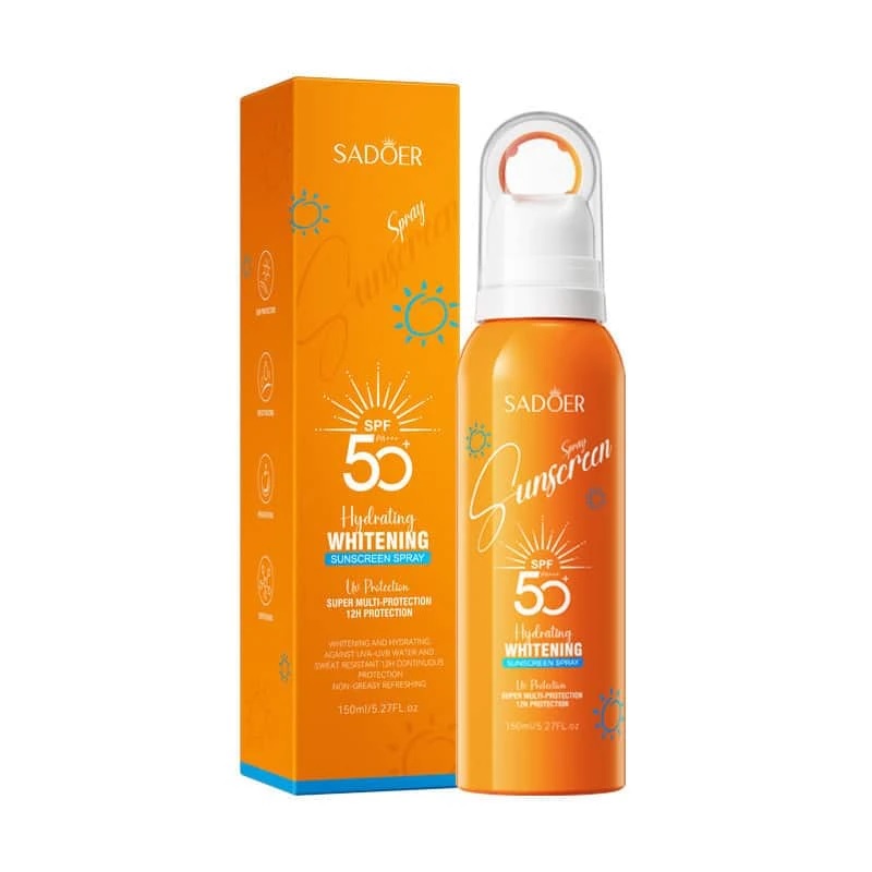 اسپری ضدآفتاب بدون رنگ سادور SPF 50  مناسب انواع پوست حجم 150 میلی لیتر کد SD17963