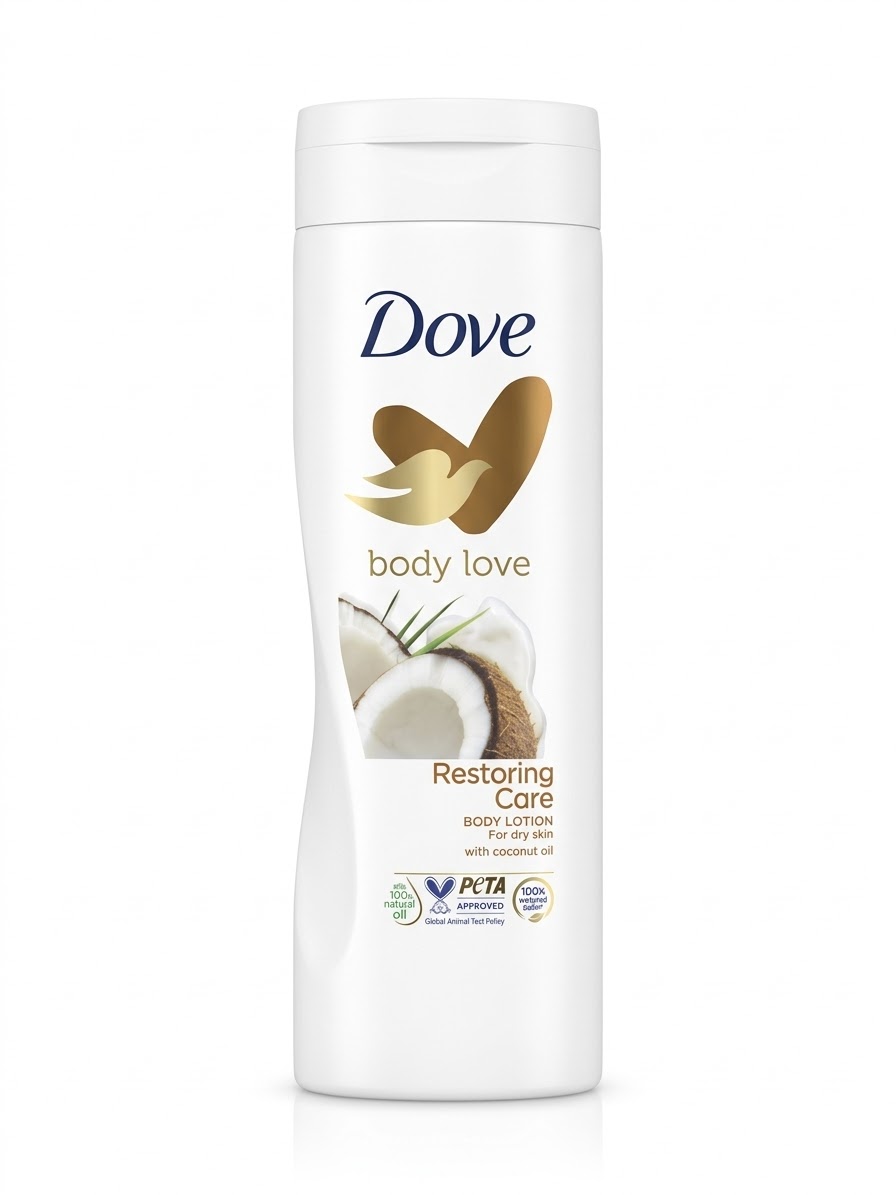 لوسیون بدن داو با رایحه نارگیل مناسب پوست خشک داو Dove Restoring Care میل 400