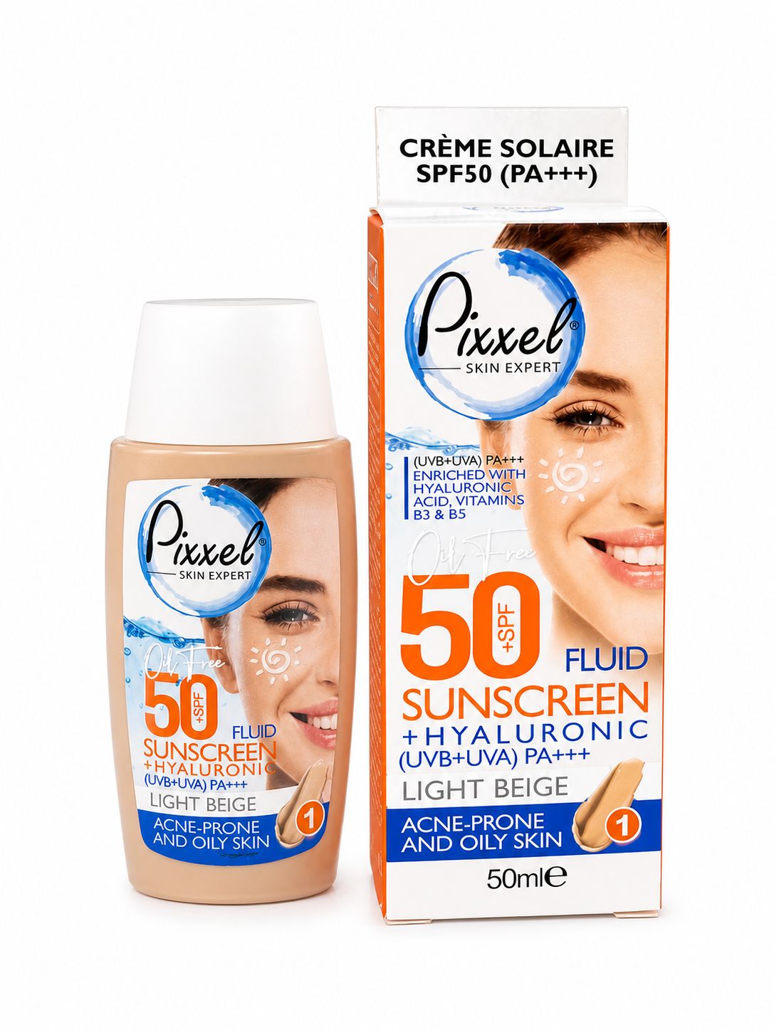 ضد آفتاب بژ روشن از برند پیکسل با Spf50 مناسب پوست های چرب و جوش دار شماره یک