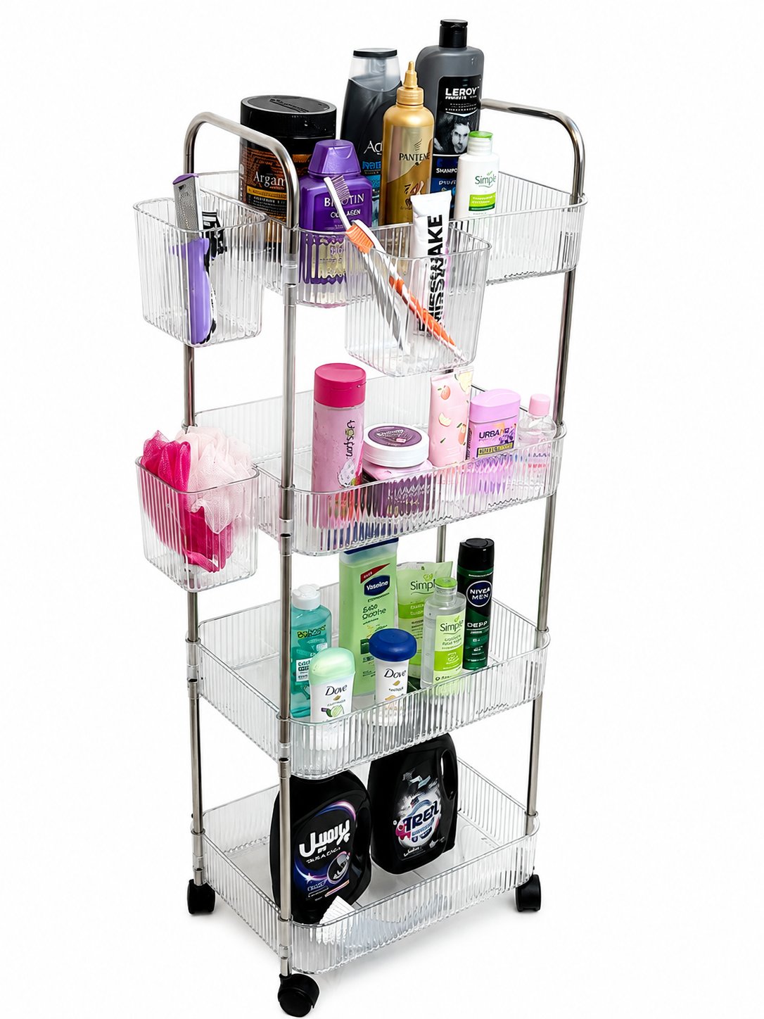 ترولی چرخ دار مدل 4 طبقه
